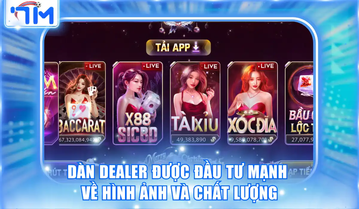GemWin - Tất Tần Tật Về Sân Chơi Đẳng Cấp Năm 2026 2 Dàn dealer được đầu tư mạnh về hình ảnh và chất lượng